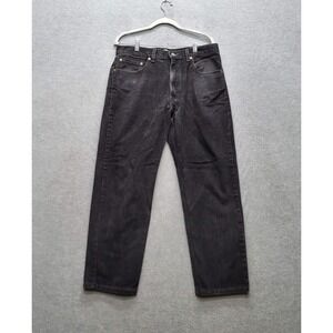 VINTAGE Levi's 550 Men Jeans 33X30 Black Denim Relaxed Fit 28" Y2K